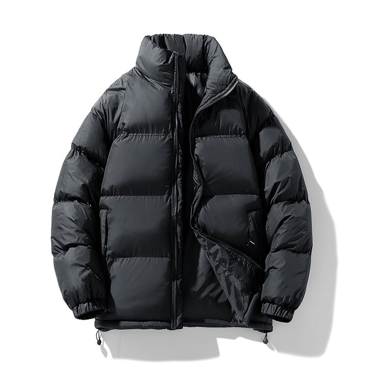 Men's padded thermo down imitation jacket with high stand-up collar and drawstring Mune Fashion