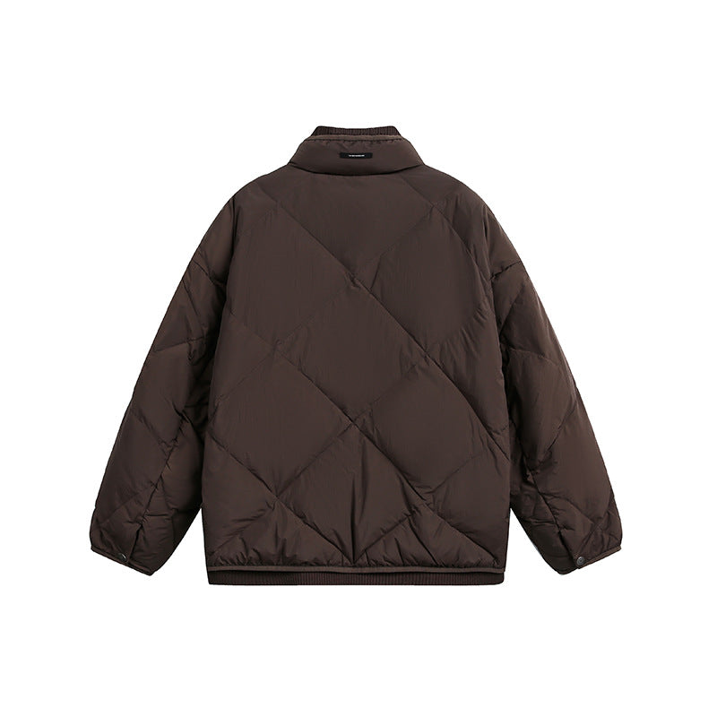 Unisex Boxy padded winter jacket with stand-up collar and ribbed cuffs Mune Fashion