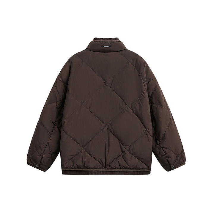 Unisex Boxy padded winter jacket with stand-up collar and ribbed cuffs Mune Fashion