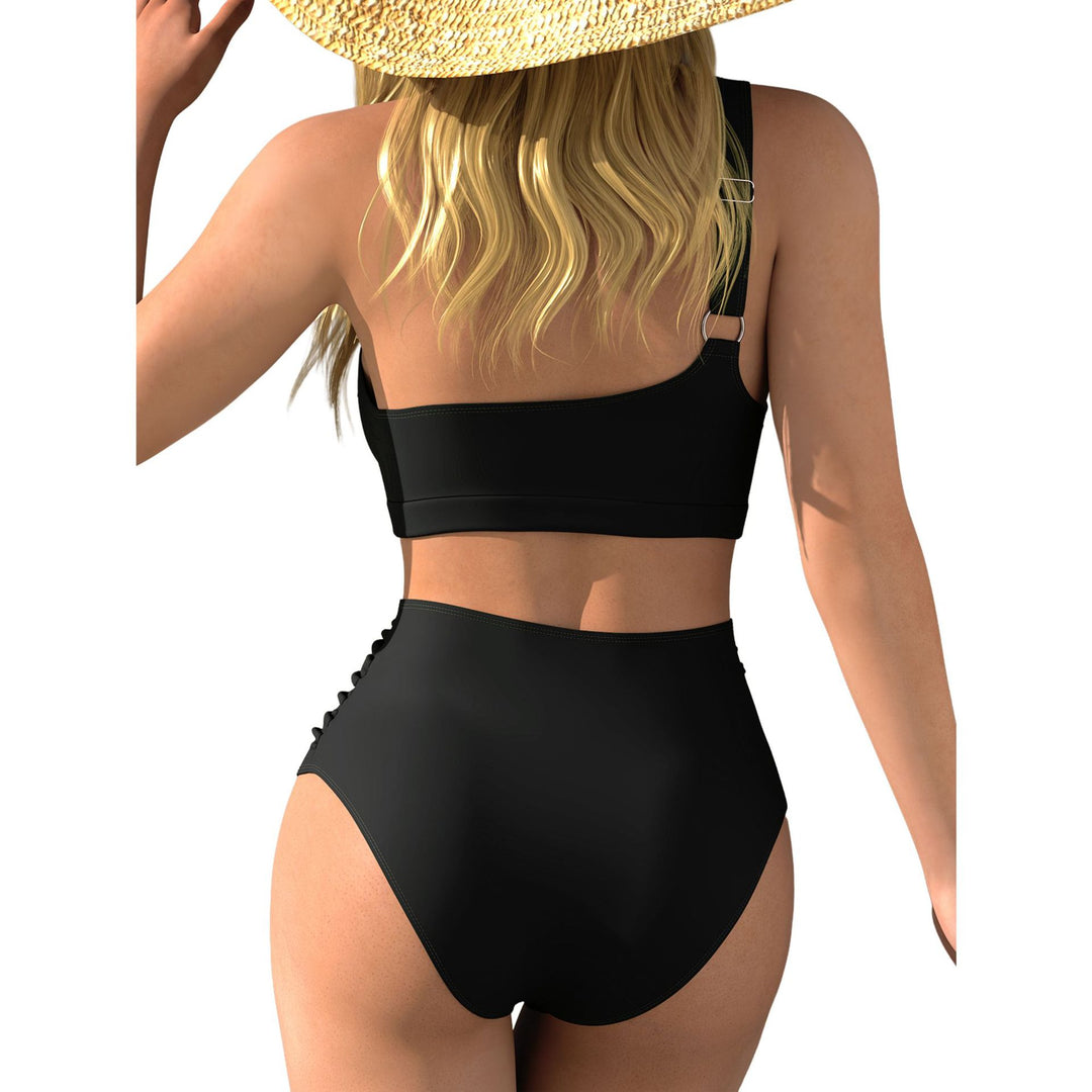 Women High-Cut Bikini with Asymmetrical Top Mune Fashion
