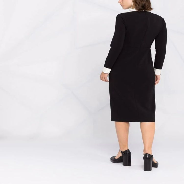 Women's midi dress with Peter Pan collar, tailored fit and long sleeves Mune Fashion