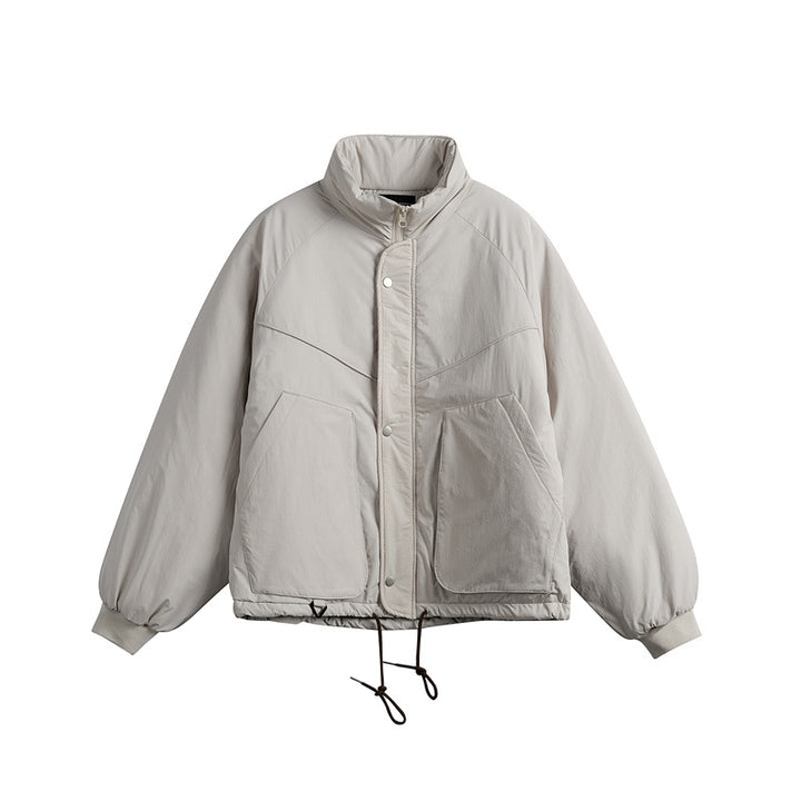 Unisex Short cut boxy padded jacket with drawstring and raglan sleeves Mune Fashion
