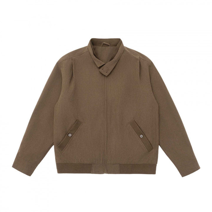 Men's Lightweight Blouson Jacket in Bomber Style with Stand-Up Collar and Concealed Zipper Mune Fashion