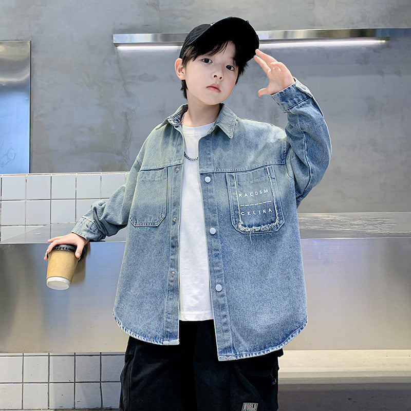 Unisex modern Denim Shirt Jacket Mune Fashion