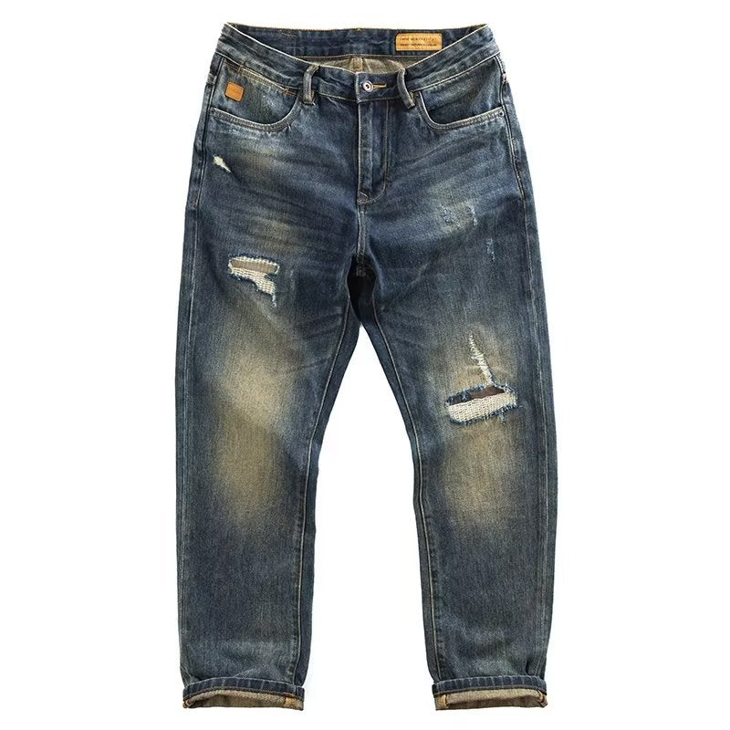 Men's Casual Denim Jeans in Worn Look Mune Fashion
