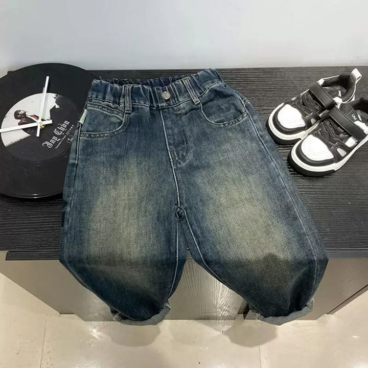 Unisex comfortable and casual denim pants with elastic waistband Mune Fashion