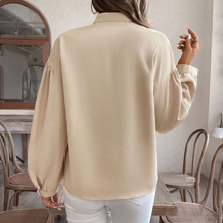 Women Elegant Blouse with Decorative Patterns Mune Fashion