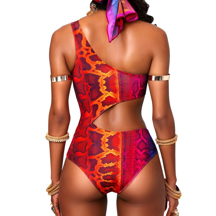 Women's Asymmetric Cut-Out Swimsuit Mune Fashion