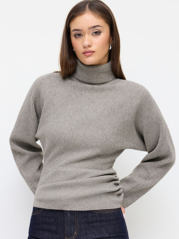 Women Elegant Turtleneck Sweater Mune Fashion