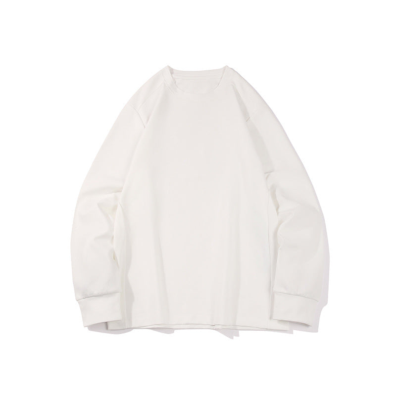 Men's Oversized Long Sleeve Shirt made of heavy cotton jersey with round neck and ribbed cuffs Mune Fashion