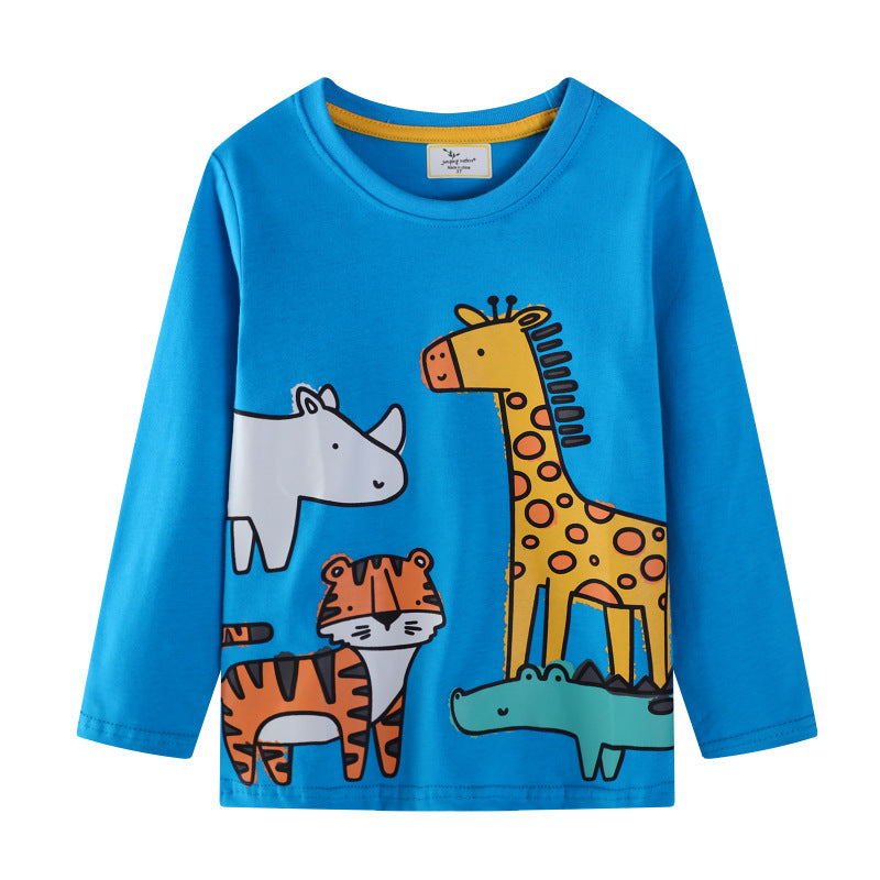 Children's Long Sleeve Shirt with Colorful Animal Design Mune Fashion
