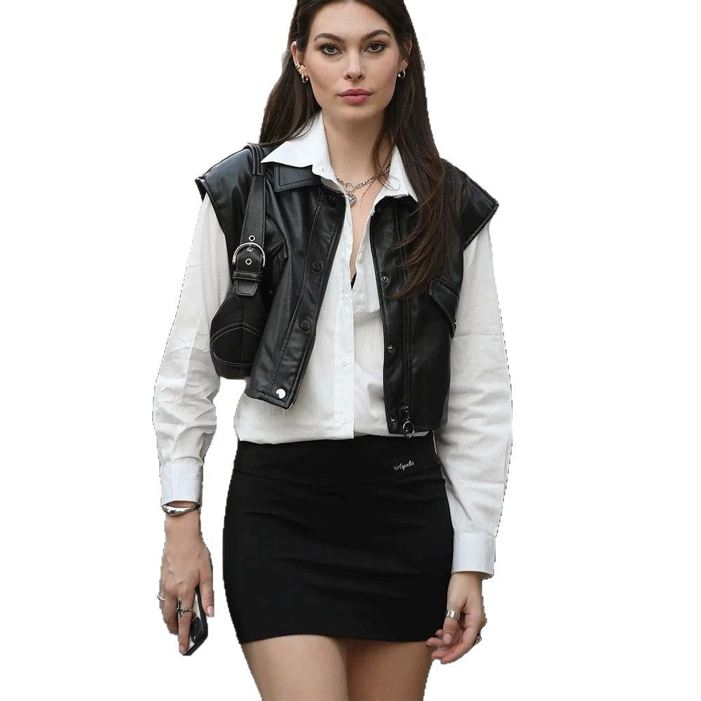 Women Figure-Hugging Stretch Mini Skirt with High Waist and Slim Fit Mune Fashion