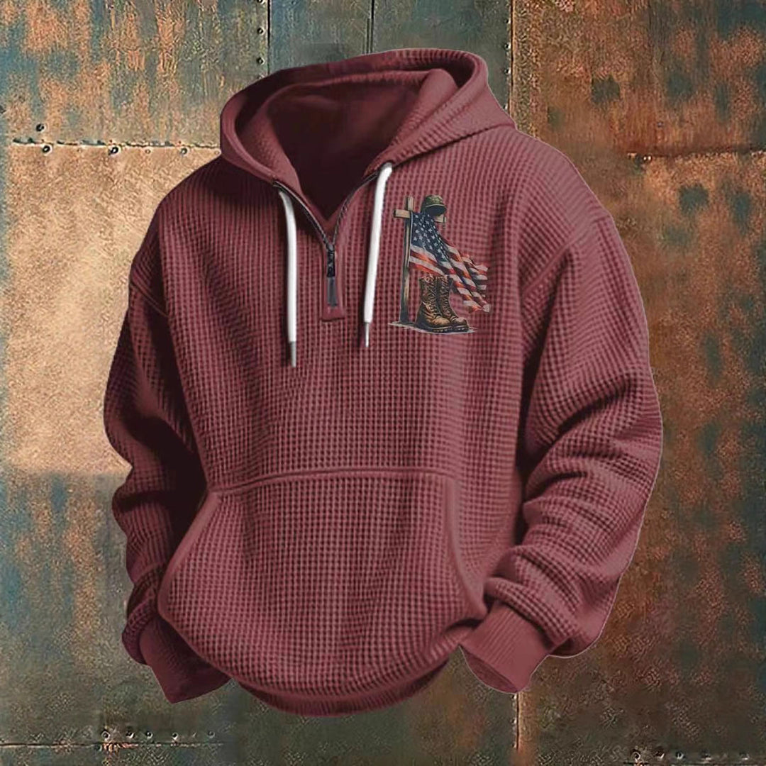 Men's hoodie with American flag design Mune Fashion