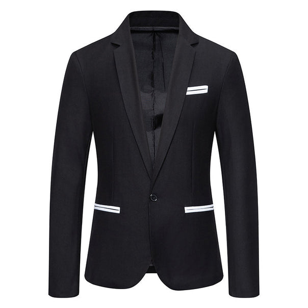 Men's Elegant Blazer with Contrasting Details Mune
