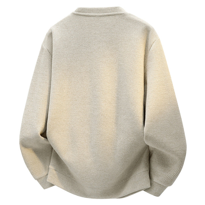 Men's Oversized Textured Henley Knit Sweater with Triple Button Placket Mune Fashion
