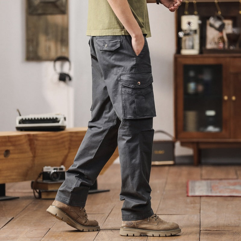 Men's Robust Relaxed-Fit Cargo Pants with Reinforced Knees and Multiple Pockets Mune Fashion