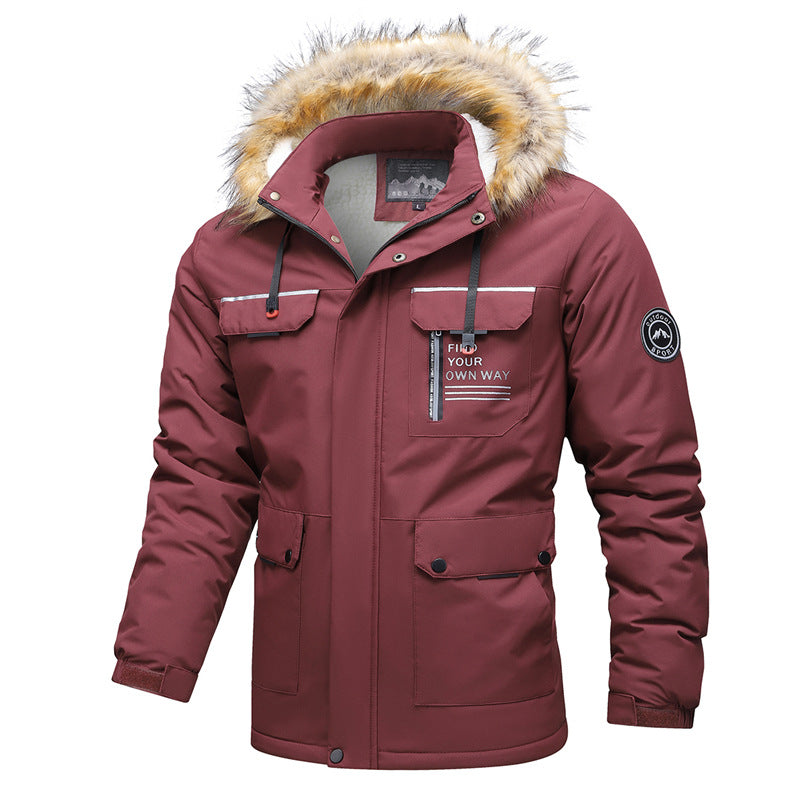 Men's Multifunctional Winter Jacket with Fur Collar Mune Fashion