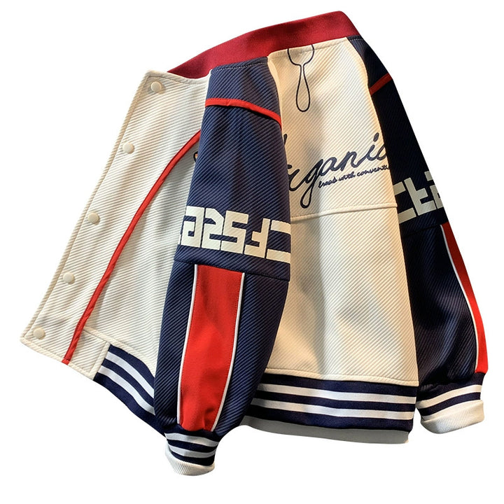 Women's casual college jacket with modern lettering and sporty accents Mune Fashion