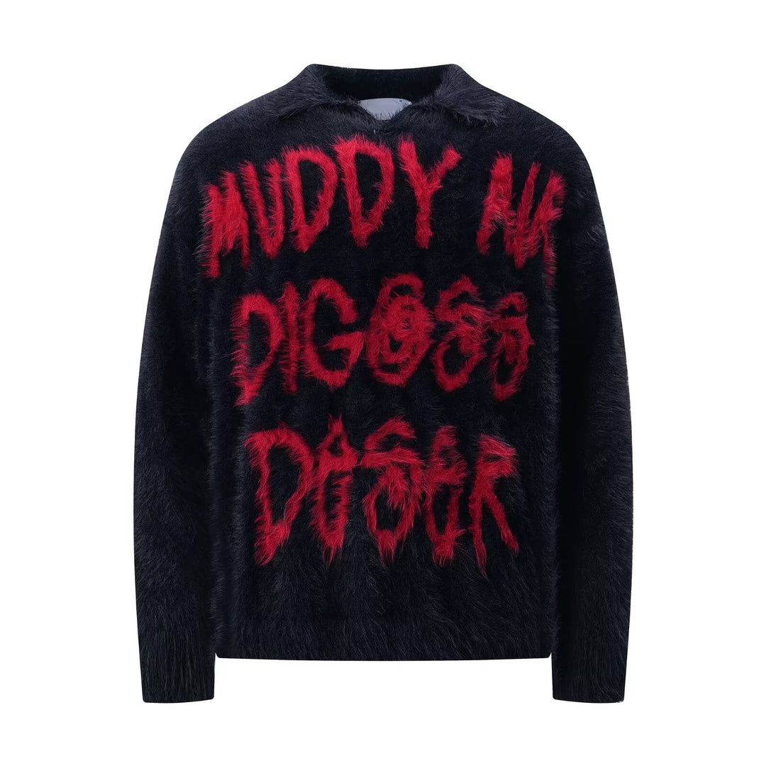 Women's Trendy Sweater with Unique Writing Mune Fashion
