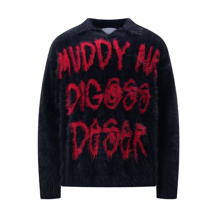 Women's Trendy Sweater with Unique Writing Mune Fashion