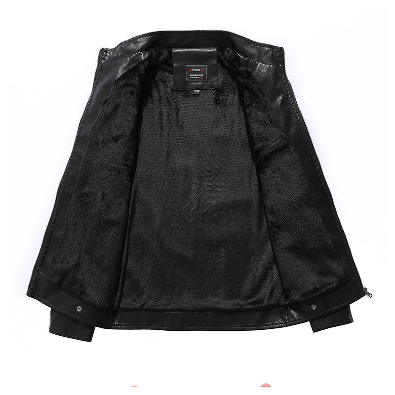 Men's Elegant Motorcycle Leather Jacket Mune Fashion