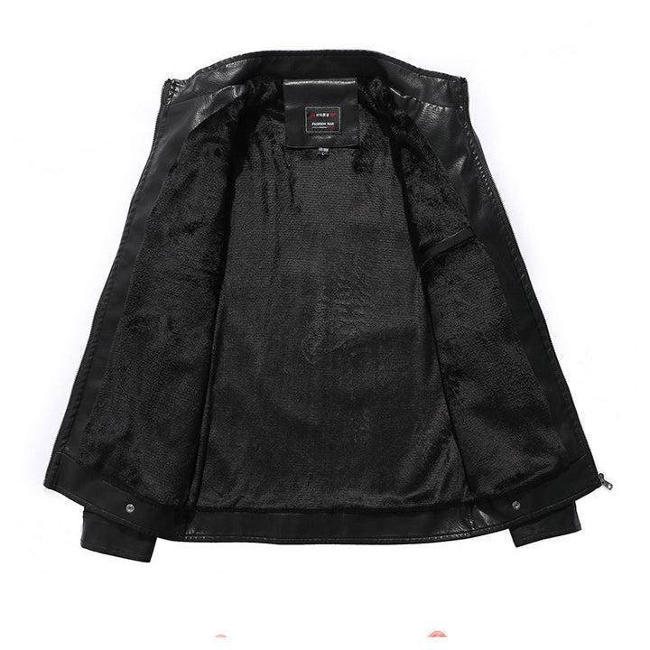 Men's Elegant Motorcycle Leather Jacket Mune Fashion