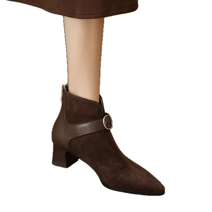 Ladies elegant and chic ankle boots with strap Mune Fashion