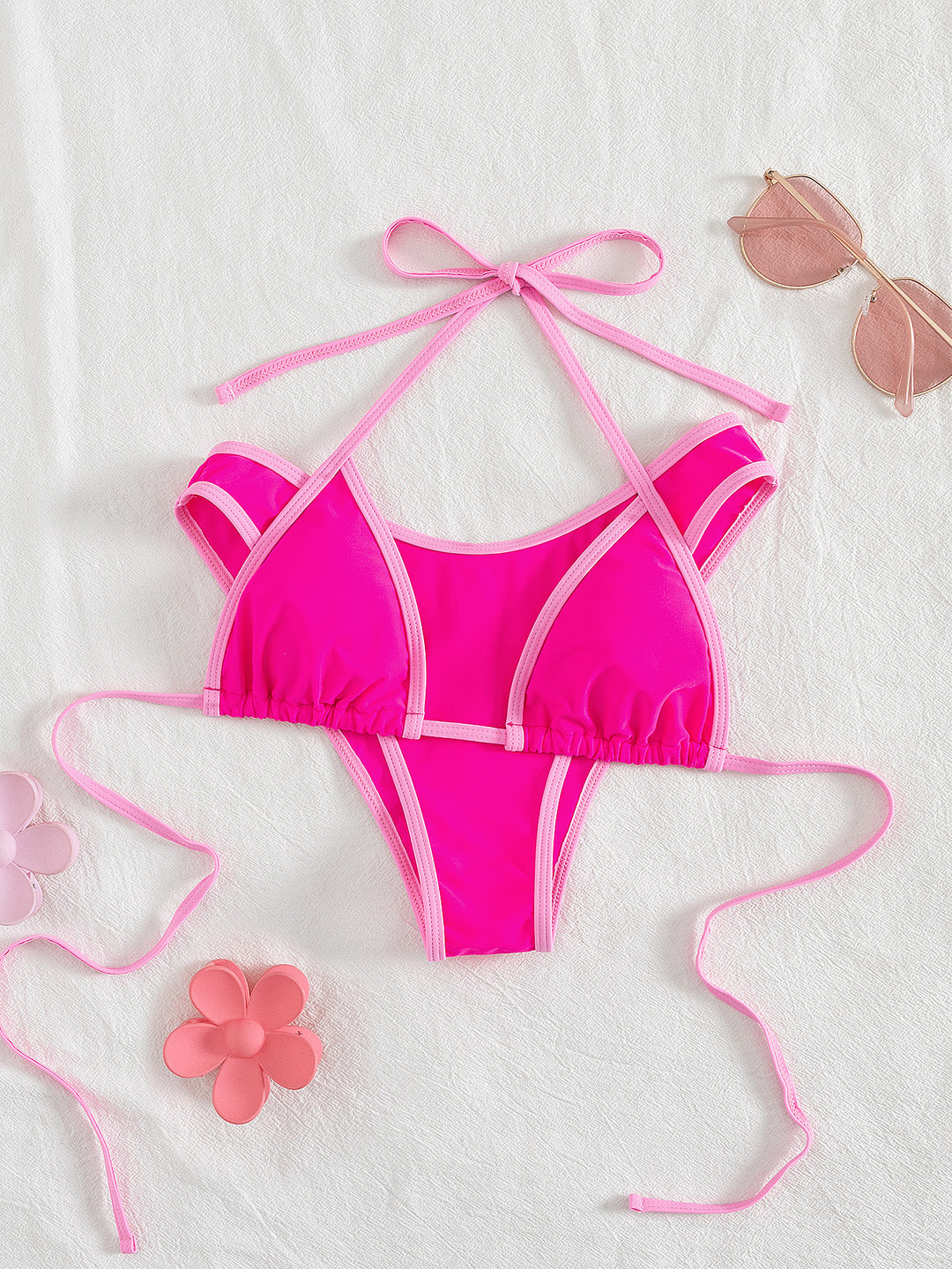 Women's Triangle Bikini with Exciting Stripe Design Mune Fashion