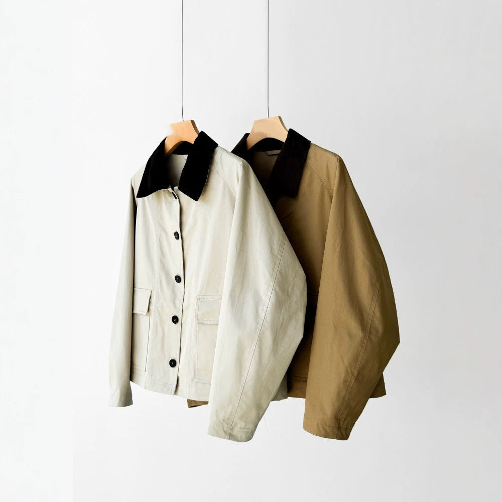 Ladies trendy transitional jacket with high collar Mune Fashion