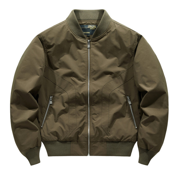 Men's Technical Bomber Jacket with Windproof Shell, Ribbed Cuffs and Zipper Pockets Mune Fashion