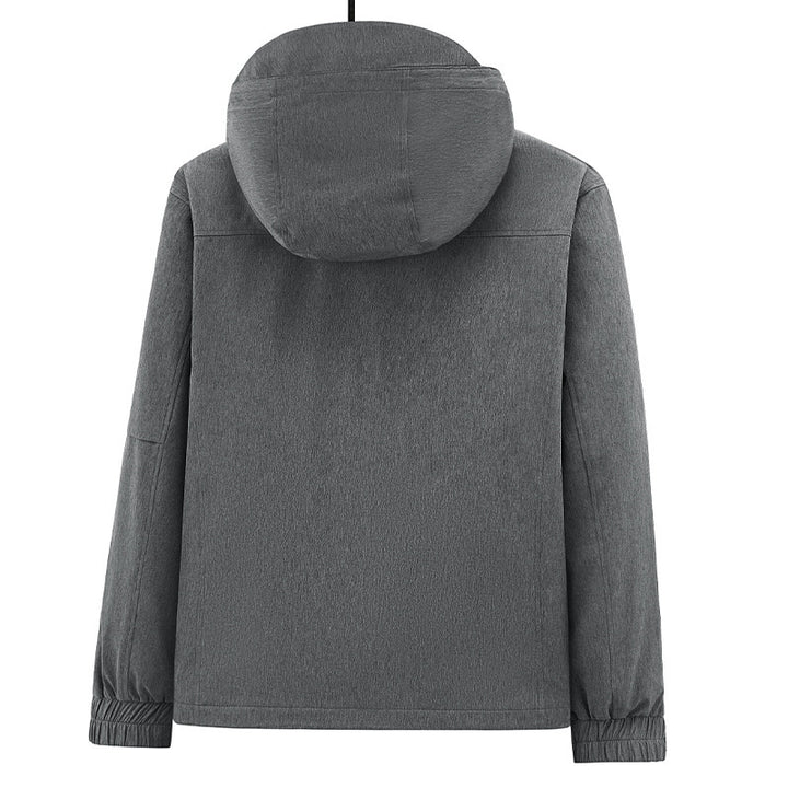 Men's Breathable Softshell Outdoor Jacket with Hood, Welded Seams and Sleeve Pocket Mune Fashion
