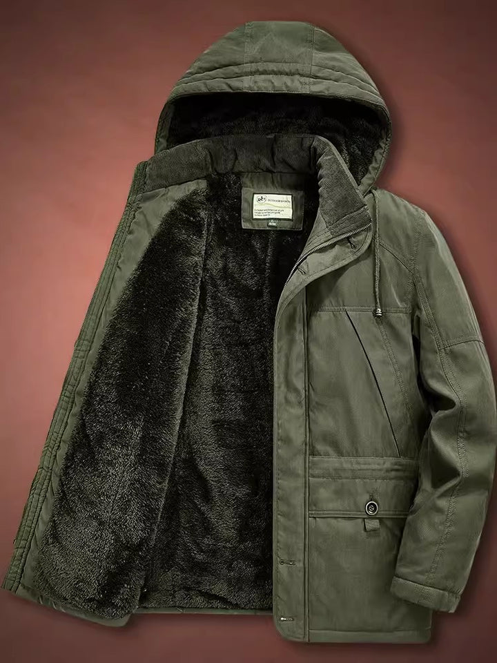 Men's winter parka with teddy fleece lining and hood Mune Fashion
