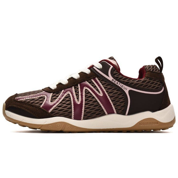 Women's Breathable Retro Running Sneakers with Mesh Upper and Rubber Sole Mune Fashion