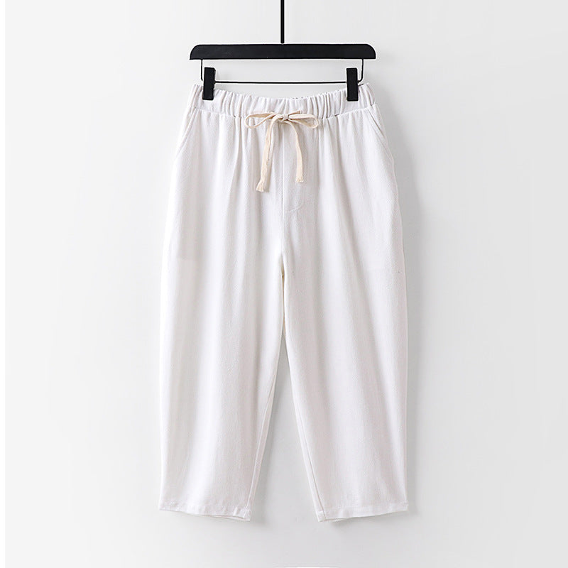 Women Casual Jogging Pants with Drawstring and Wide Leg Mune Fashion