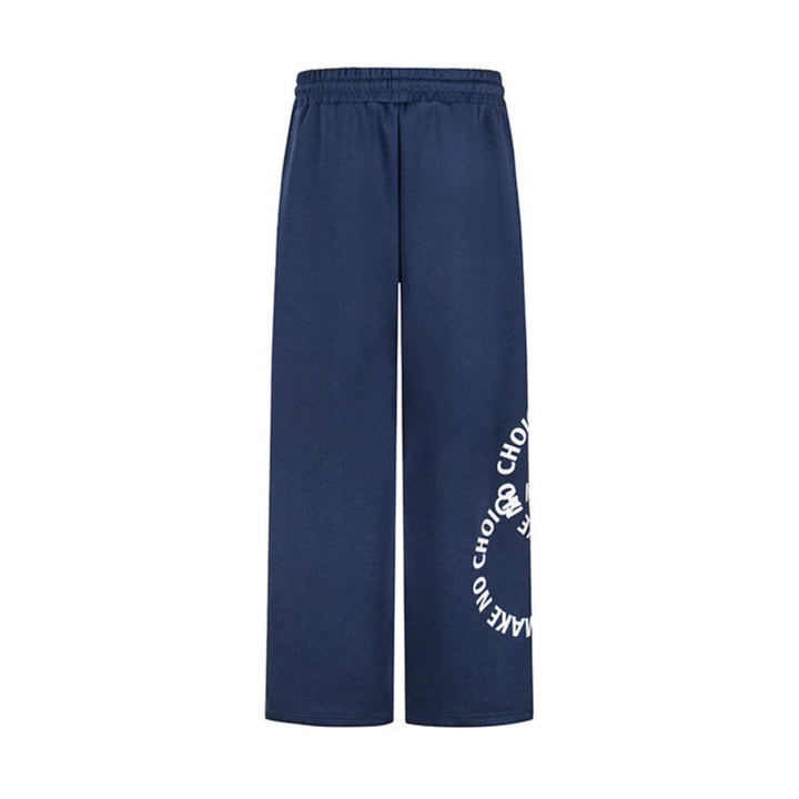 Women's wide jogging pants in culotte style with drawstring and statement print Mune Fashion