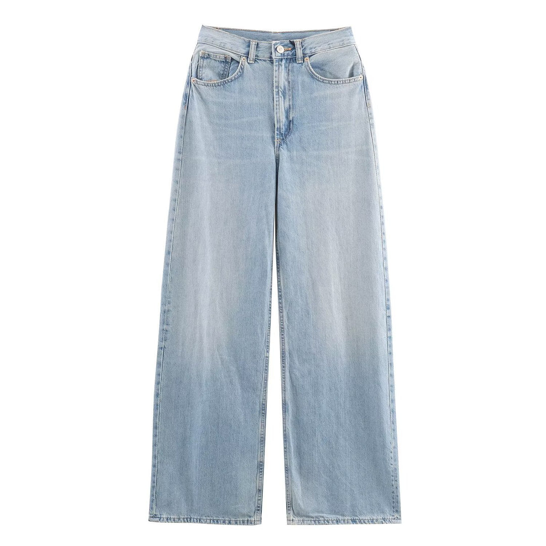 Women's jeans with high waist and wide leg Mune Fashion
