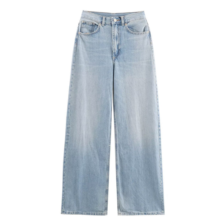 Women's jeans with high waist and wide leg Mune Fashion