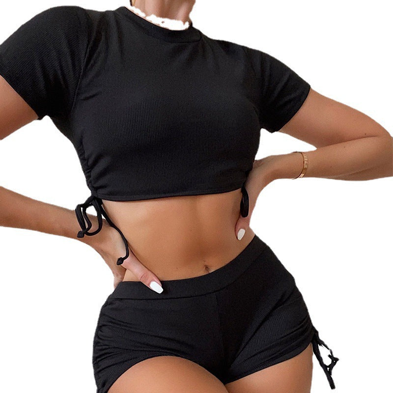 Women's Crop Top and Shorts Set Mune Fashion