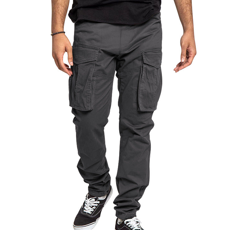 Men's utilitarian cargo pants with extra large flap pockets, tapered leg and reinforced seams Mune Fashion