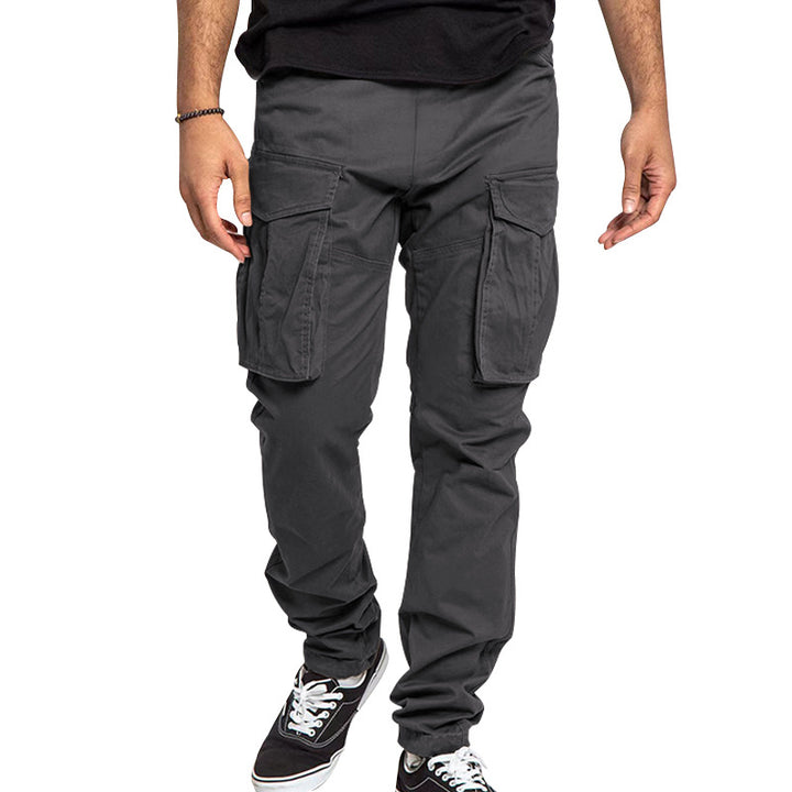Men's utilitarian cargo pants with extra large flap pockets, tapered leg and reinforced seams Mune Fashion