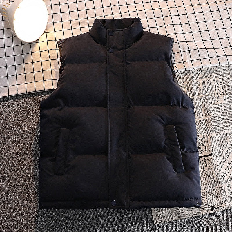 Men's Quilted Padded Gilet with High Stand Collar, Concealed Zip & Drawstring Hem Mune Fashion