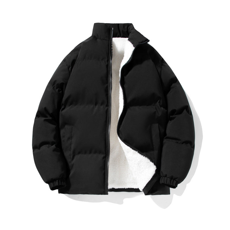 Men's thermal quilted jacket with Sherpa fleece lining, stand-up collar and concealed zipper Mune Fashion