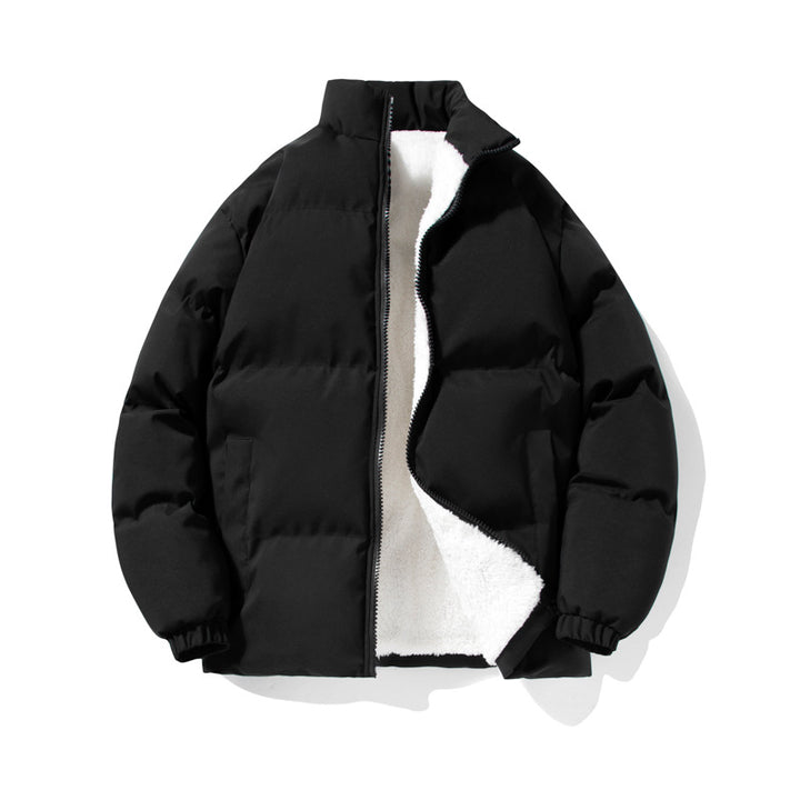 Men's thermal quilted jacket with Sherpa fleece lining, stand-up collar and concealed zipper Mune Fashion