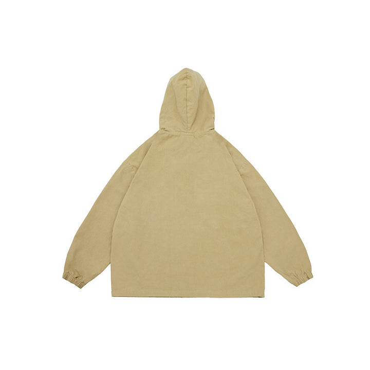 Unisex Oversized Hoodie with Button Placket, Kangaroo Pocket and Elastic Cuffs Mune Fashion