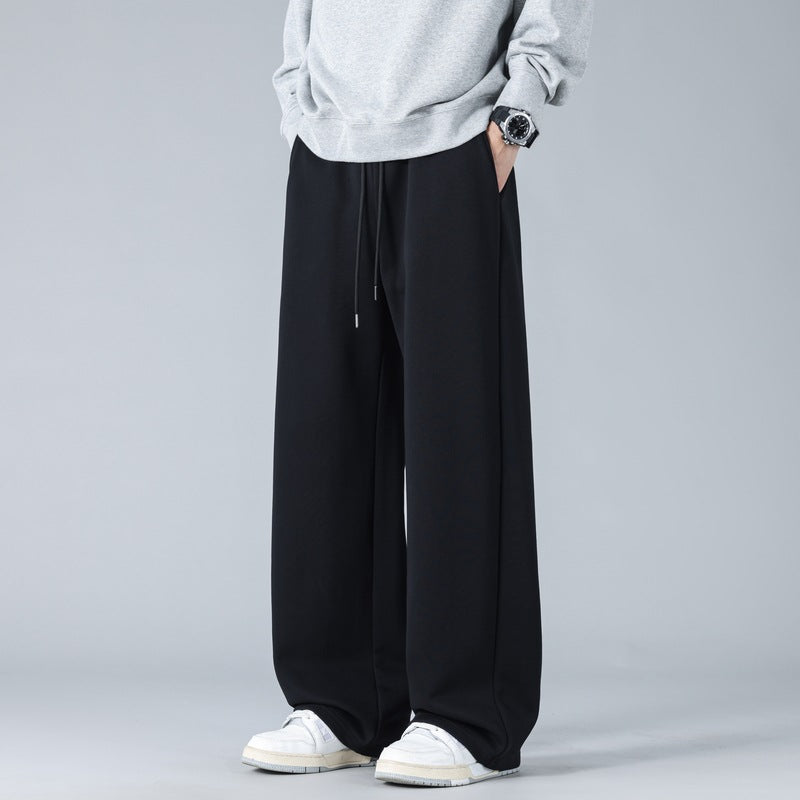 Men's Wide Oversized Baggy Lounge Pants with Drawstring Waistband and Flowing Jersey Quality Mune Fashion