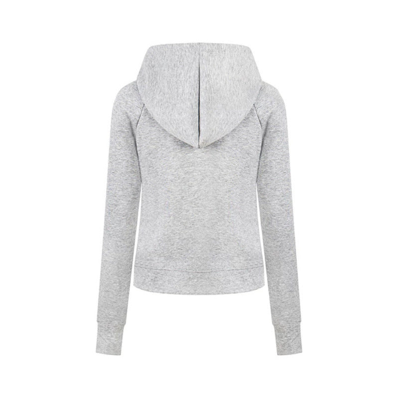 Women’s hooded sweatshirt jacket with oversized zipper and relaxed fit Mune Fashion