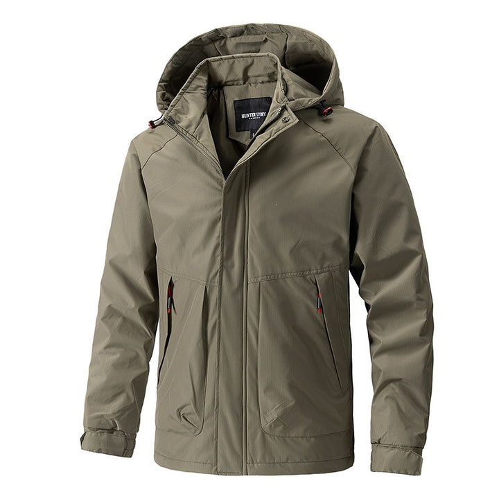 Men's Water-Repellent Hooded Transition Jacket with Thermal Lining, Utility Pockets & Adjustable Cuffs Mune Fashion