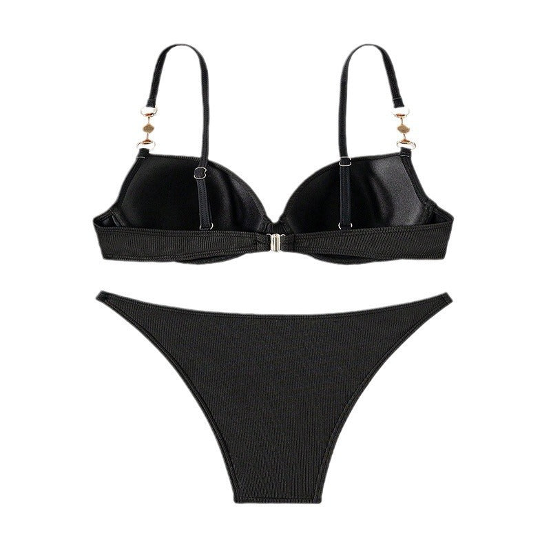 Women's Push-Up Bikini with fashionable pearl embellishment Mune Fashion