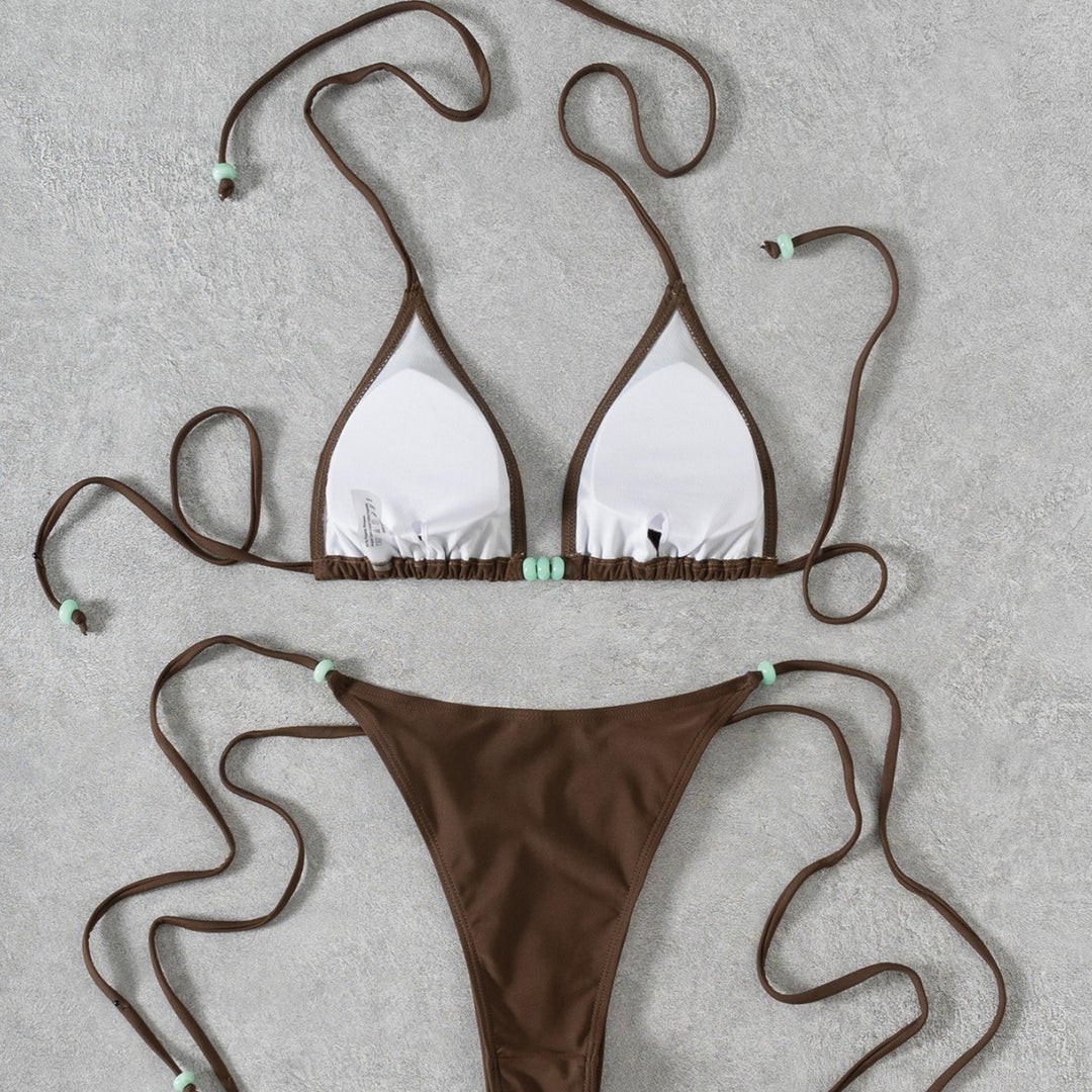 Women's Triangle Bikini with Elegant Details Mune Fashion