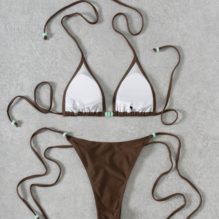 Women's Triangle Bikini with Elegant Details Mune Fashion